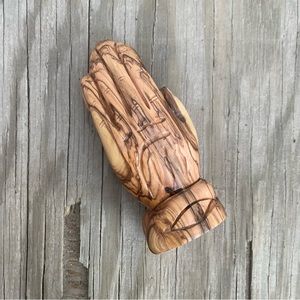 Vintage Hand Carved Wood Praying Hands